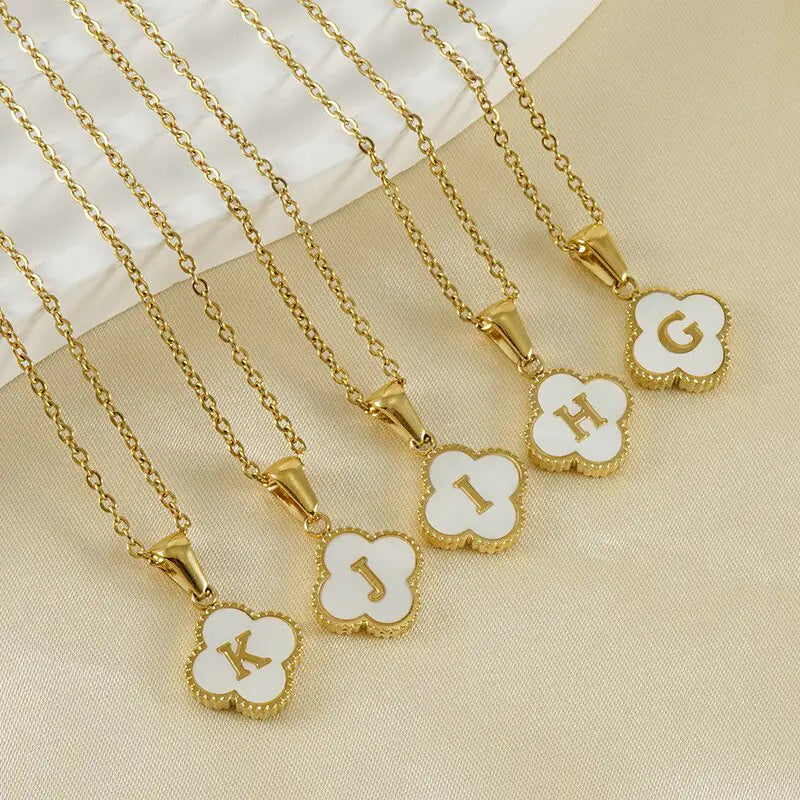 Personalised Clover Initial Necklace