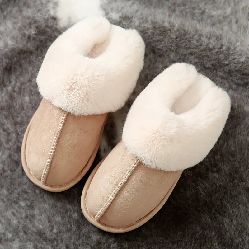 2022 Winter Warm Home Fur Slippers Women
