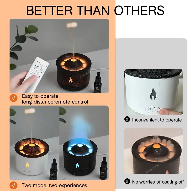 KINSCOTER Volcano Flame Aroma Diffuser