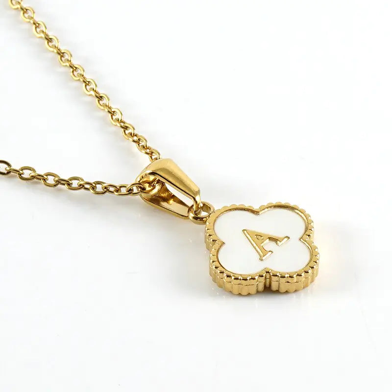 Personalised Clover Initial Necklace