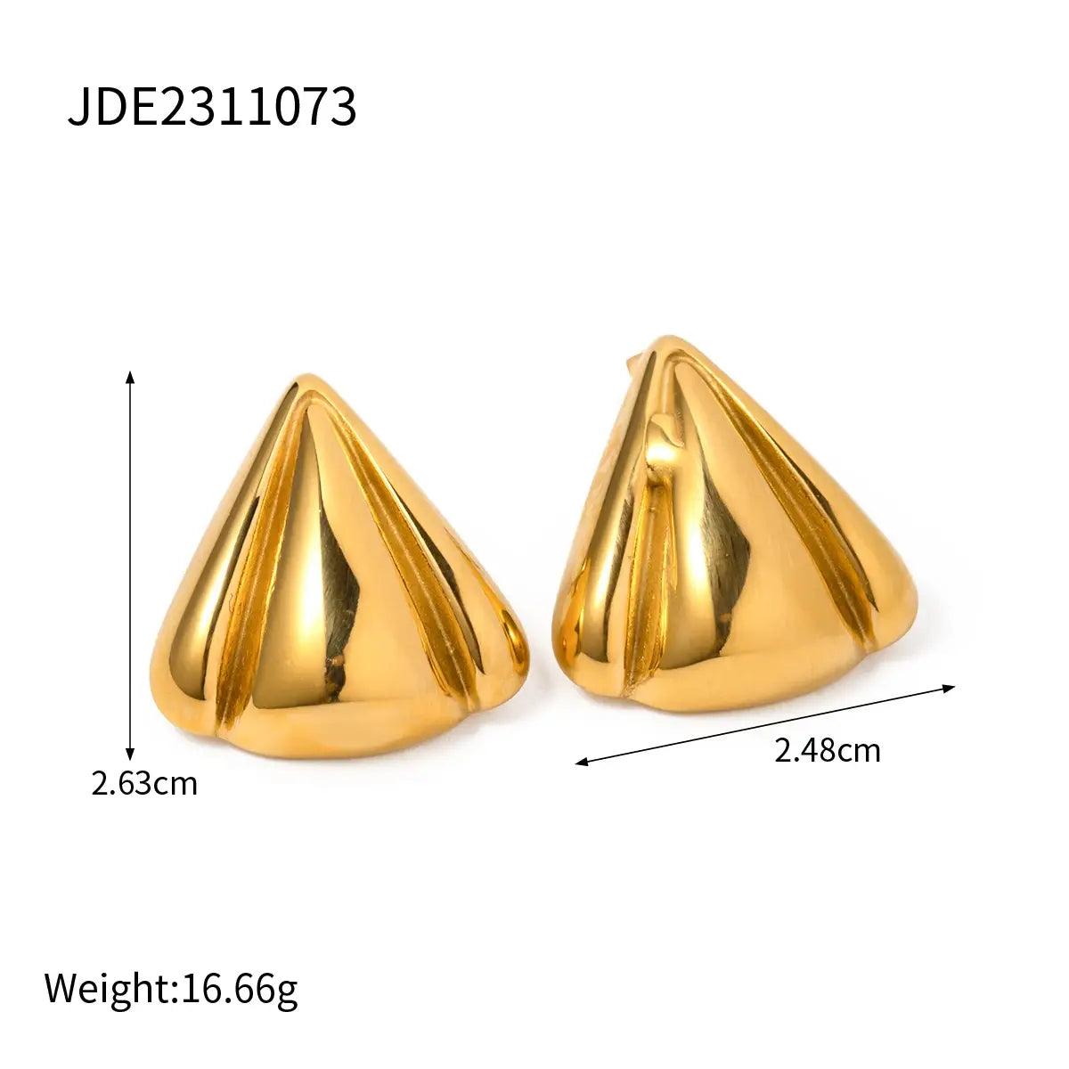 Uworld Minimalist Geometric Triangle Stainless Steel Earrings