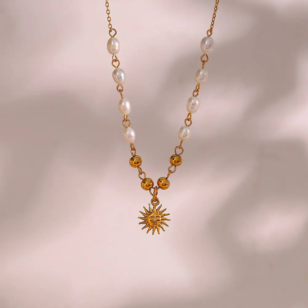 Optimistic Sun Pendant Necklace